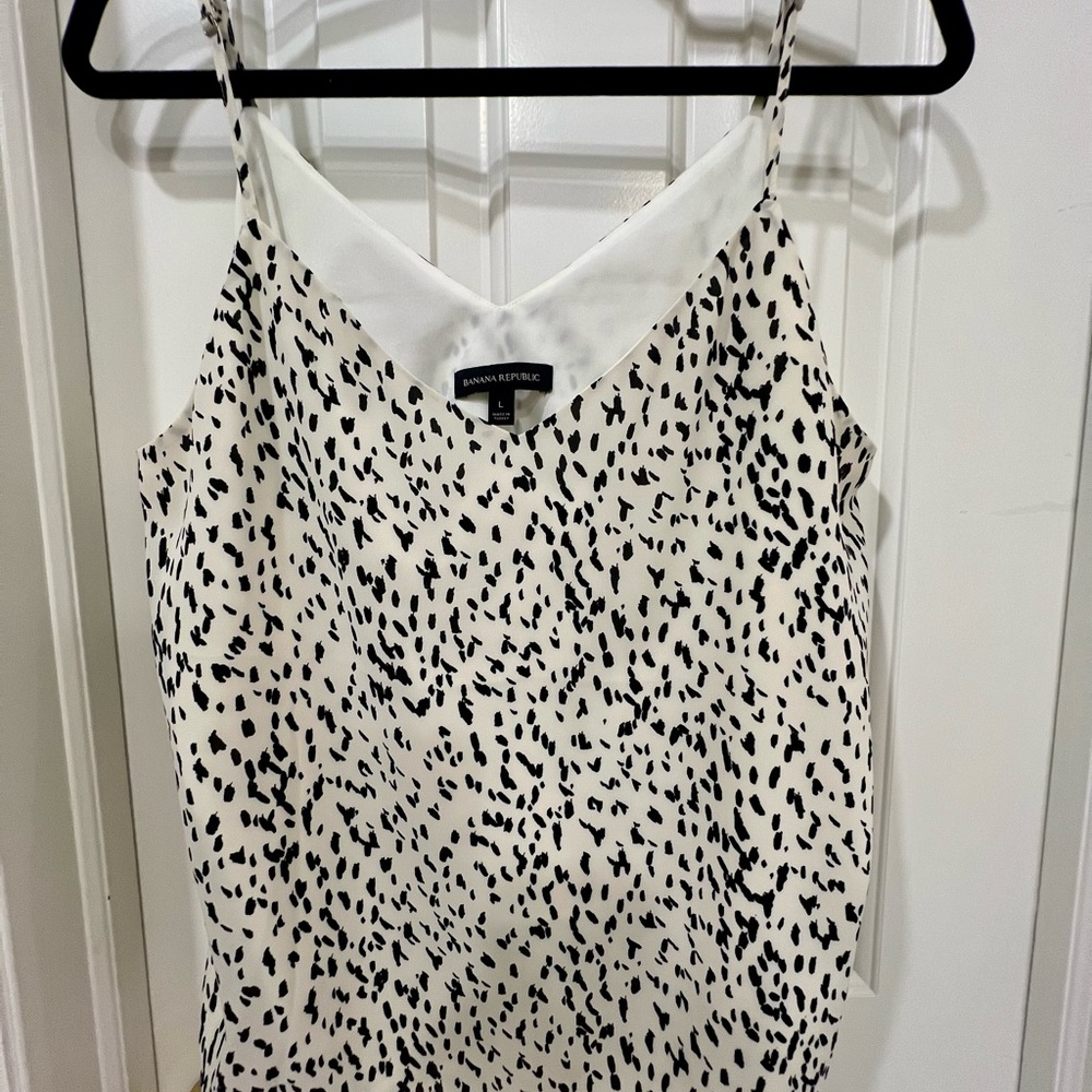 Banana Republic Black and White Spotted Camisole